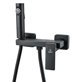 Гигиенический душ со смесителем Rose R1805H-1 чёрный матовый